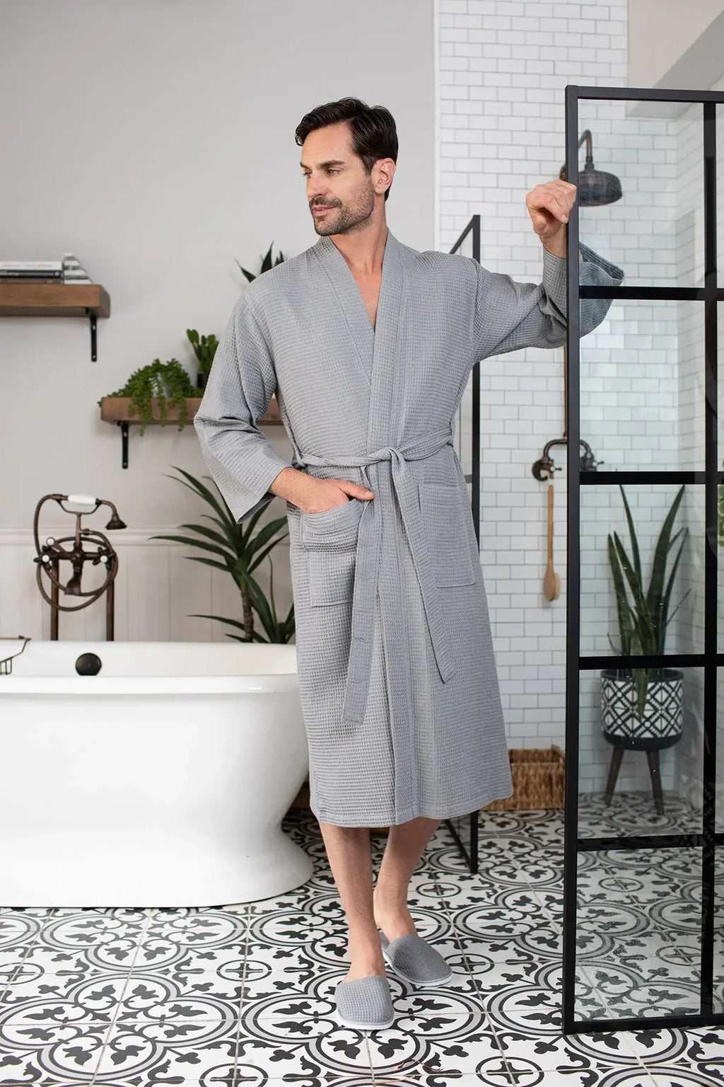 Waffle Bathrobe for Men