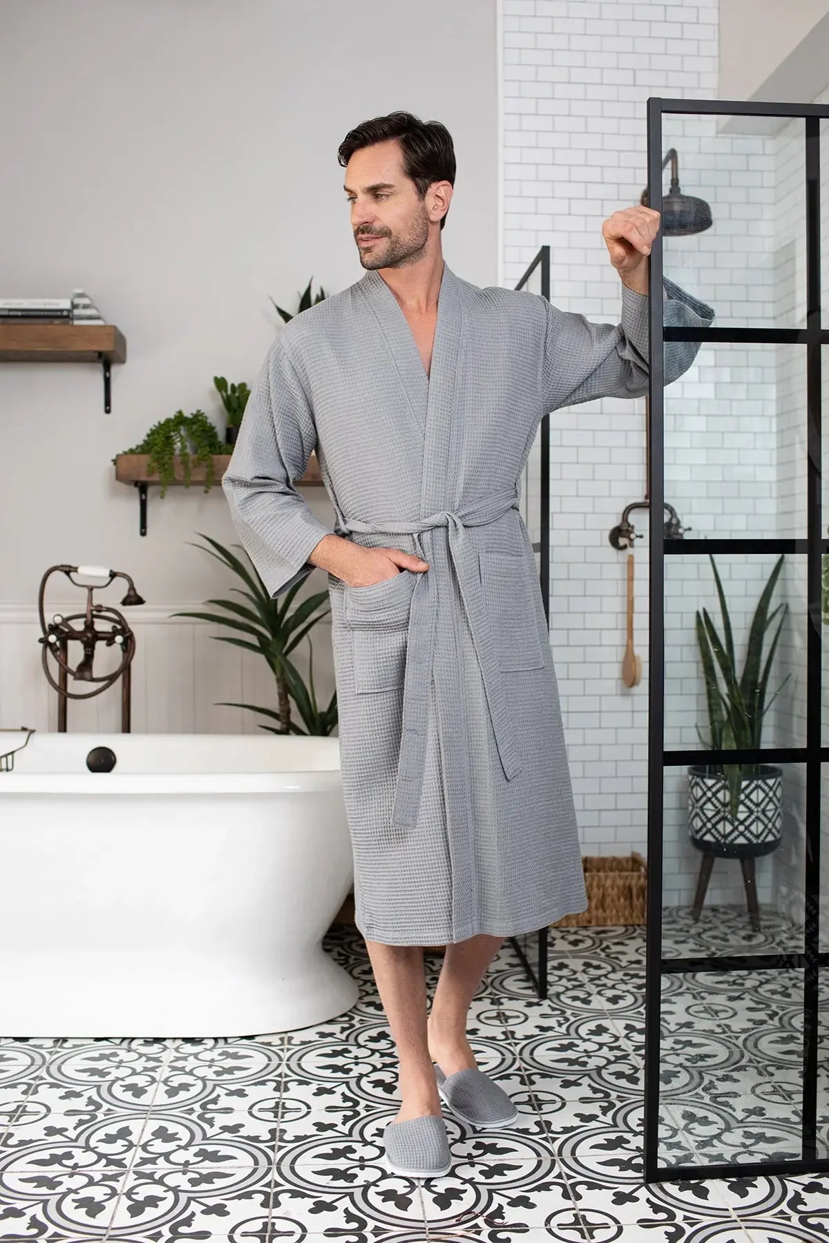 Waffle Bathrobe for Men