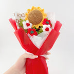 Sunflower Crochet Flower Bouquet Warm Decorative Gift for Any Occasion