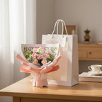 LUXE Crochet Rose Bouquet with Luxury Gift Box and Fairy Lights