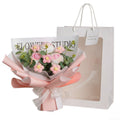 LUXE Crochet Rose Bouquet with Luxury Gift Box and Fairy Lights