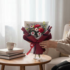 LUXE Crochet Rose Bouquet with Luxury Gift Box and Fairy Lights