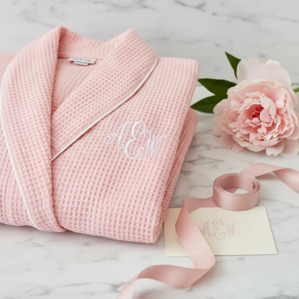Waffle Piping Bathrobe – Lightweight Spa Comfort
