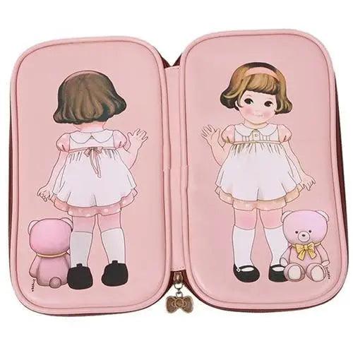 Cute Doll Pattern Pencil Case, Travel Pouch