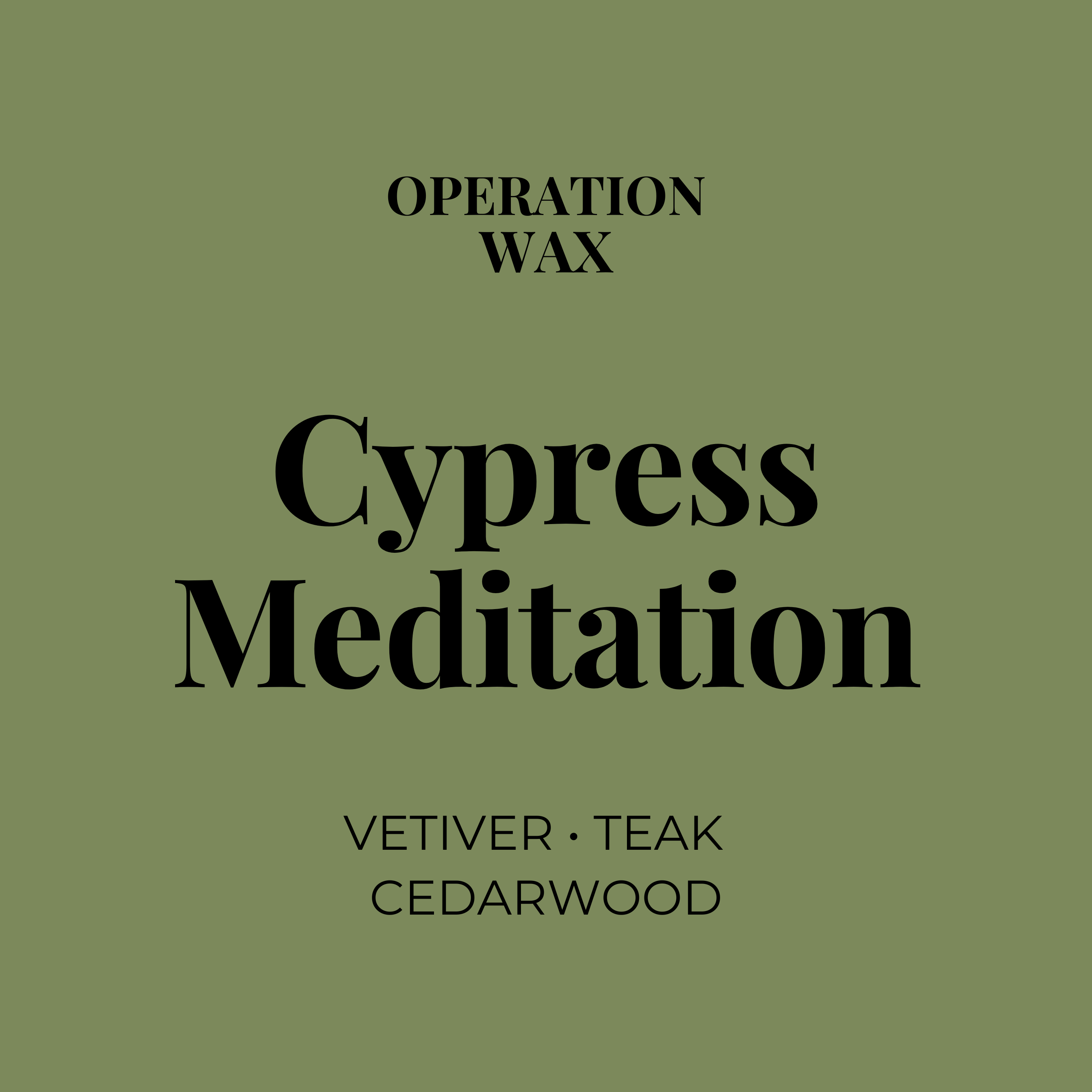 Cypress Meditation Scented Candle