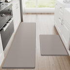 Kitchen Mats, 2PCS Kitchen Rugs, Cushioned anti Fatigue Kitchen Mats for Floor, Non-Slip Standing Desk Mat, Waterproof Kitchen Rug Set for Kitchen,20" X 32"+20" X 94.5"-Full 1Inch Thick,Black