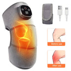Portable 3-In-1 Heated Knee Massager, Shoulder Heating Pads & Elbow Brace with Vibration, Cordless USB Rechargeable Stress Relief Wrap Adjustable Relaxing