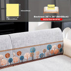 Autumn Trees Boho Chenille Sofa Cover Pet/Kid friendly