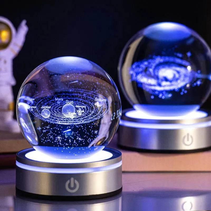 3D Space, Whale, Christmas & MORE, LED Crystal Ball Lamp NightLight