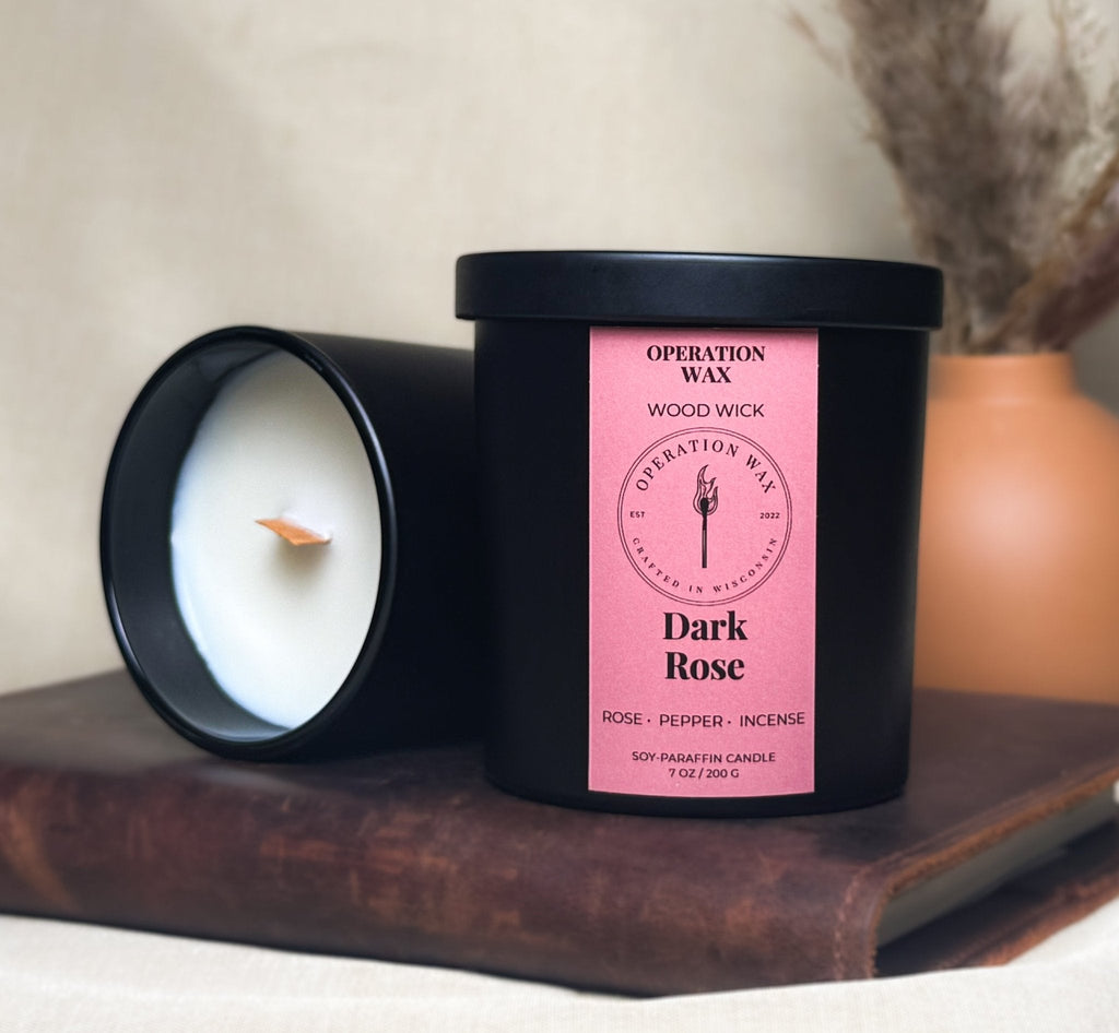 Dark Rose Scented Candle