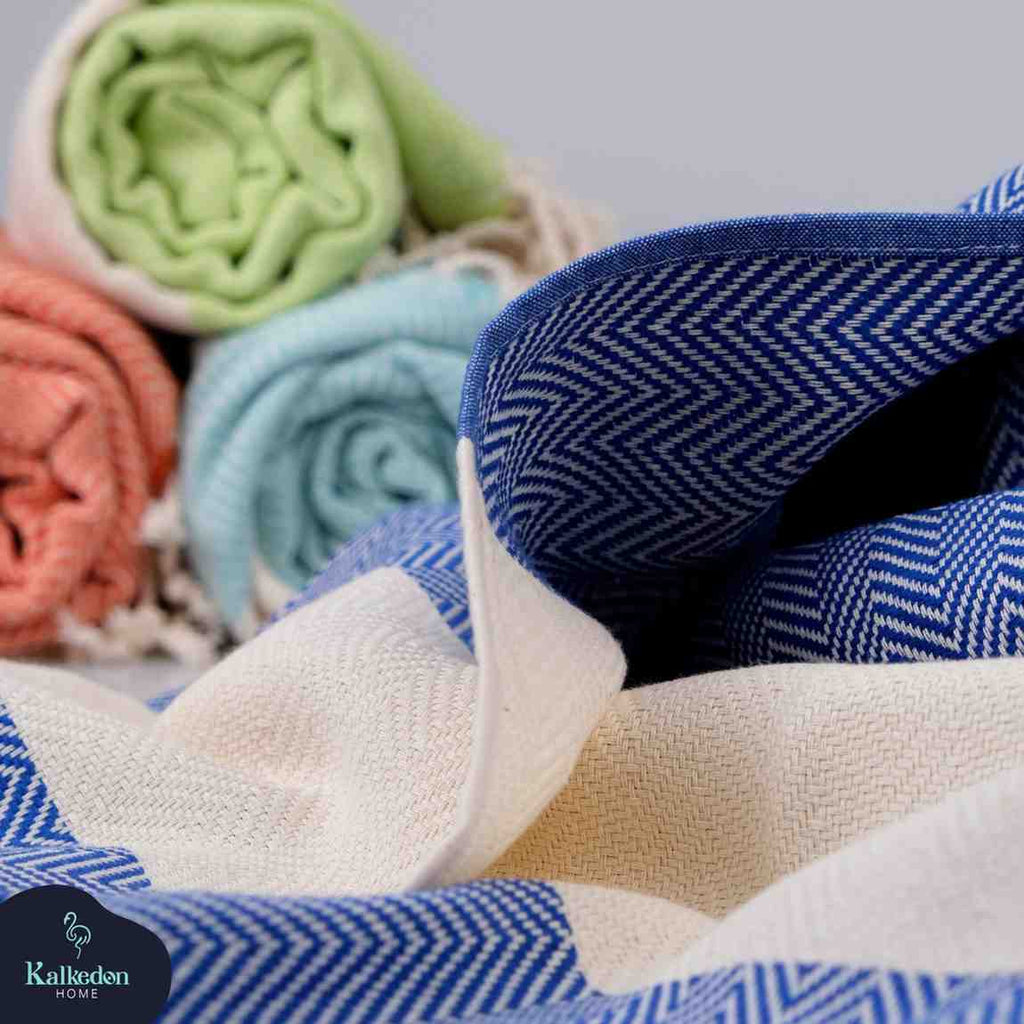 Herringbone 100% Turkish Cotton Beach & Bath Towel