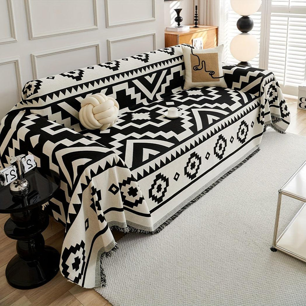 Boho-Chic All-Season Sofa Cover |Various Colors Pet Proof Couch Cover
