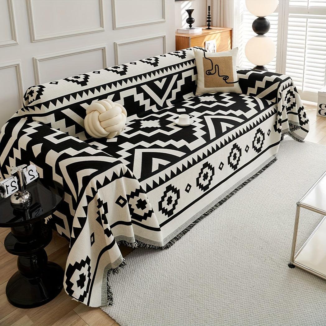 Boho-Chic All-Season Sofa Cover |Various Colors Pet Proof Couch Cover