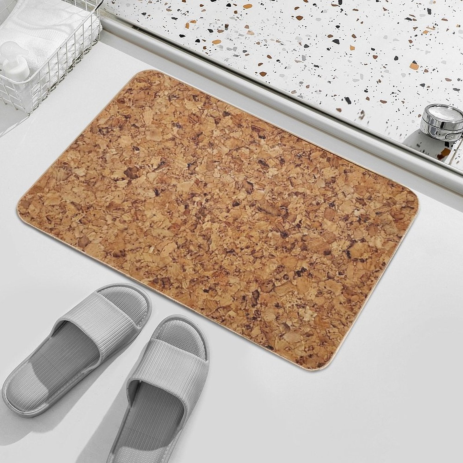 Cork Texture  Odorless Bath Mat