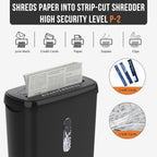10-Sheet Strip Cut Paper Shredder, P-2 Security Level with 3.17-Gallon Basket, CD & Credit Card Shredder - Durable & Fast - Jam Proof System -ETL Certified Home Office Shredders(FBAShipping)