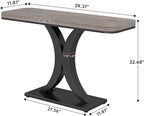 Compact Console Table,Modern Industrial Style Entryway Foyer Table,Sturdy Sofa Table