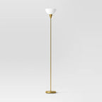Torchiere Floor Lamp Black Minimalist Standing Light with 3-Way Switch Light Bulbs Not Included