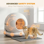 72L Automatic Litter Box, Self Cleaning Litter Box, App Control, Odor & Noise Control, Safety Sensors, Deodorant Gel