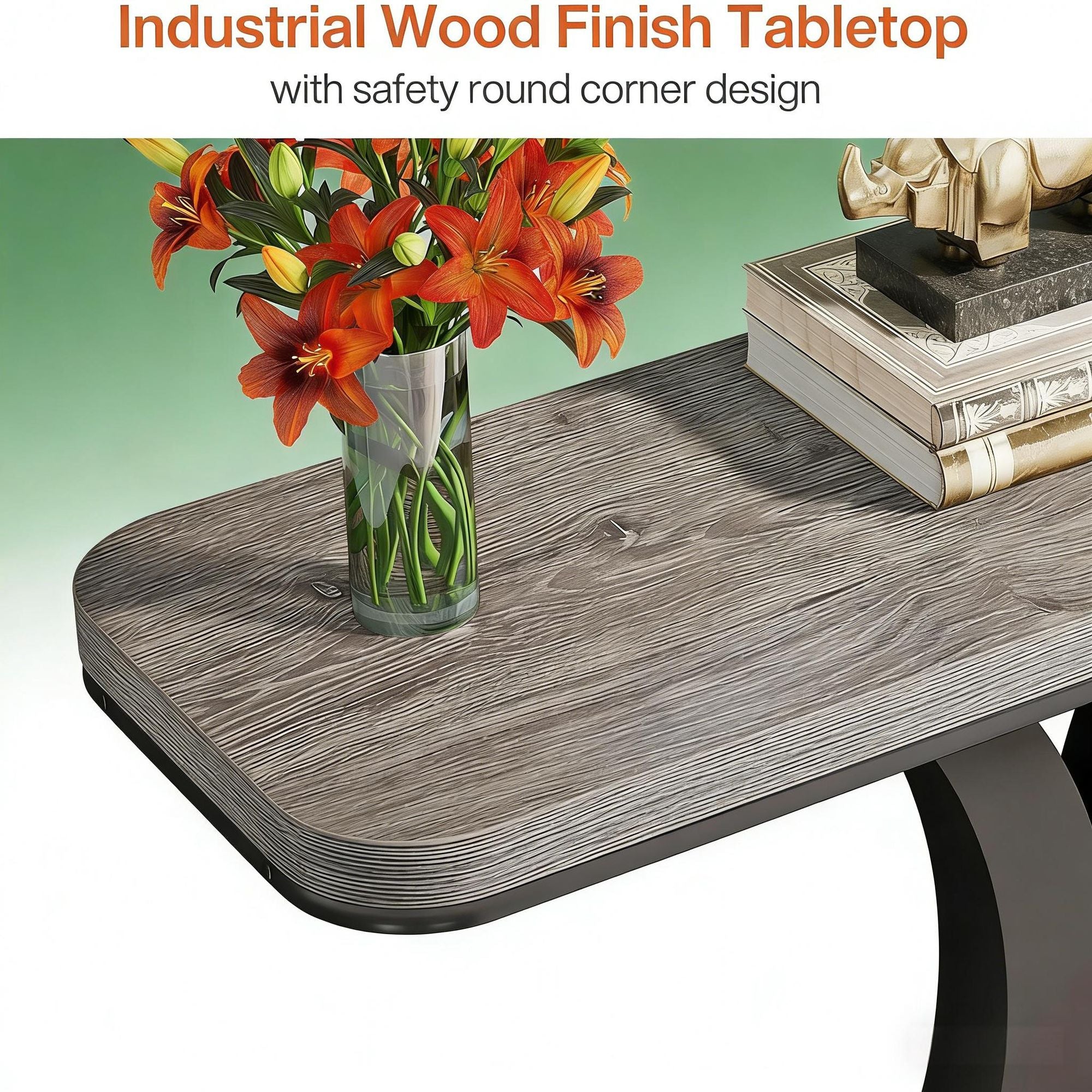 Compact Console Table,Modern Industrial Style Entryway Foyer Table,Sturdy Sofa Table
