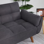 75" Flared Arm Convertible Sleeper Sofa-Dark Gray