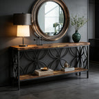 2-Tier Console Table, Industrial Sofa Table Behind Couch