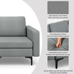 Convertible Sofa Couch with Magazine Pockets 3-Seat with 2 USB Port