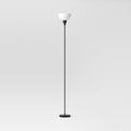 Torchiere Floor Lamp Black Minimalist Standing Light with 3-Way Switch Light Bulbs Not Included