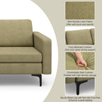 Convertible Sofa Couch with Magazine Pockets 3-Seat with 2 USB Port