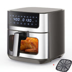 6.34QT Multi-Function Air Fryer with Ceramic Coating Suitable for Roast, Bake, Broil, Dehydrate, Reheat & Keep Warm, Digital Temperature (90°F-450°F), Easy-Clean Cooker for, -Type Plug ( Plug)