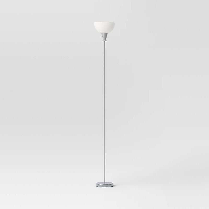 Torchiere Floor Lamp Black Minimalist Standing Light with 3-Way Switch Light Bulbs Not Included