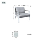 7-Piece Patio Aluminum Sofa Set with Rectangular Firepit Table & Side Table