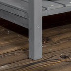 Elevated Planter Box Stand Wooden with 8 Slots and Shelf Dark Grey for Herbs Veggies Flowers