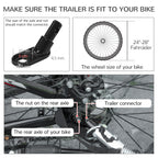 Pet Stroller - 2-in-1 Large Dog Bike Trailer & Stroller Combo with Safety Hitch Quick-release Wheels Foot Support Pet Bicycle Cart