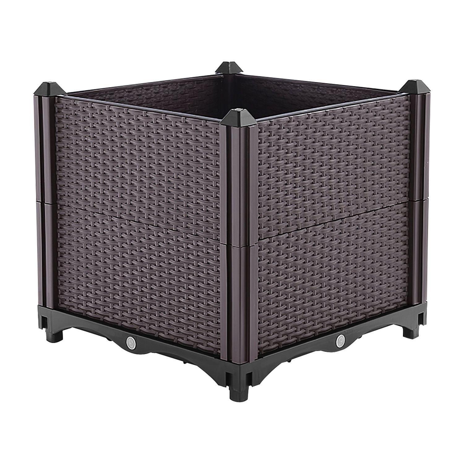 Raised Garden Bed with Self-watering System Rectangle Garden Planter for Garden Patio Balcony Elevated Planter Box for Flowers Vegetables Herbs