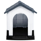 Dog House Grey, White, Black Polypropylene Small Durable