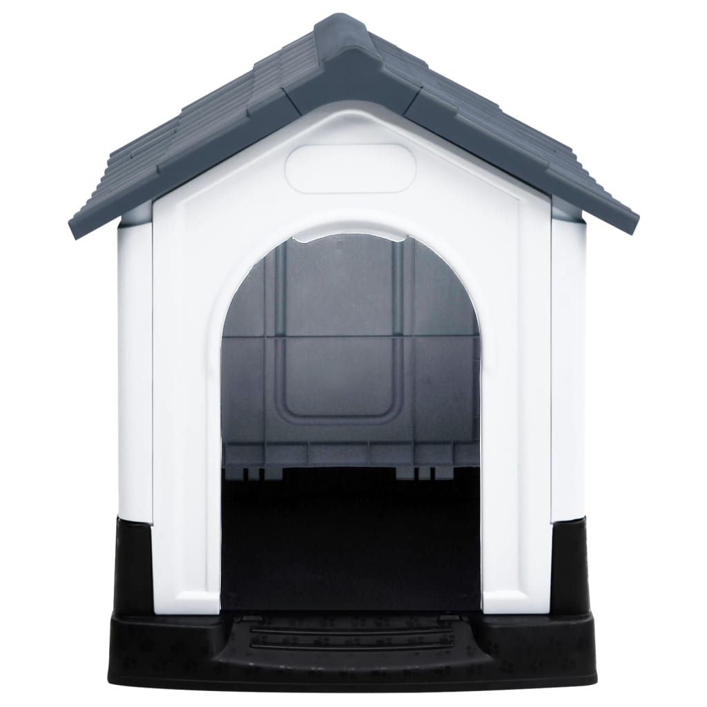 Dog House Grey, White, Black Polypropylene Small Durable