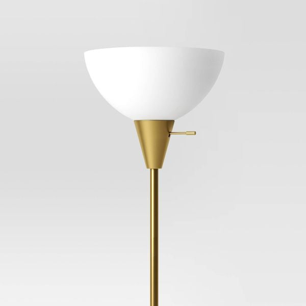 Torchiere Floor Lamp Black Minimalist Standing Light with 3-Way Switch Light Bulbs Not Included