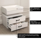 2 Set Nightstand with Adjustable LED Strip Light, 2-drawers, Large Storage Space, Suitable for Bedside Table, Coffee Table, Sofa Side Table or End Table for Study Desk