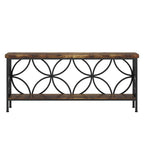 2-Tier Console Table, Industrial Sofa Table Behind Couch