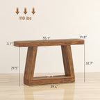 55" Farmhouse Console Table, 2-Tier Entryway Table with Storage for Hallway, Living Room, Behind Couch, Rustic Brown