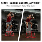 Plyometric Jump Box, 12 Inch Plyo Box, Steel Plyometric Platform and Jumping Agility Box, Anti-Slip Fitness Exercise Step Up Box for Home Gym Training, Conditioning Strength Training, Red