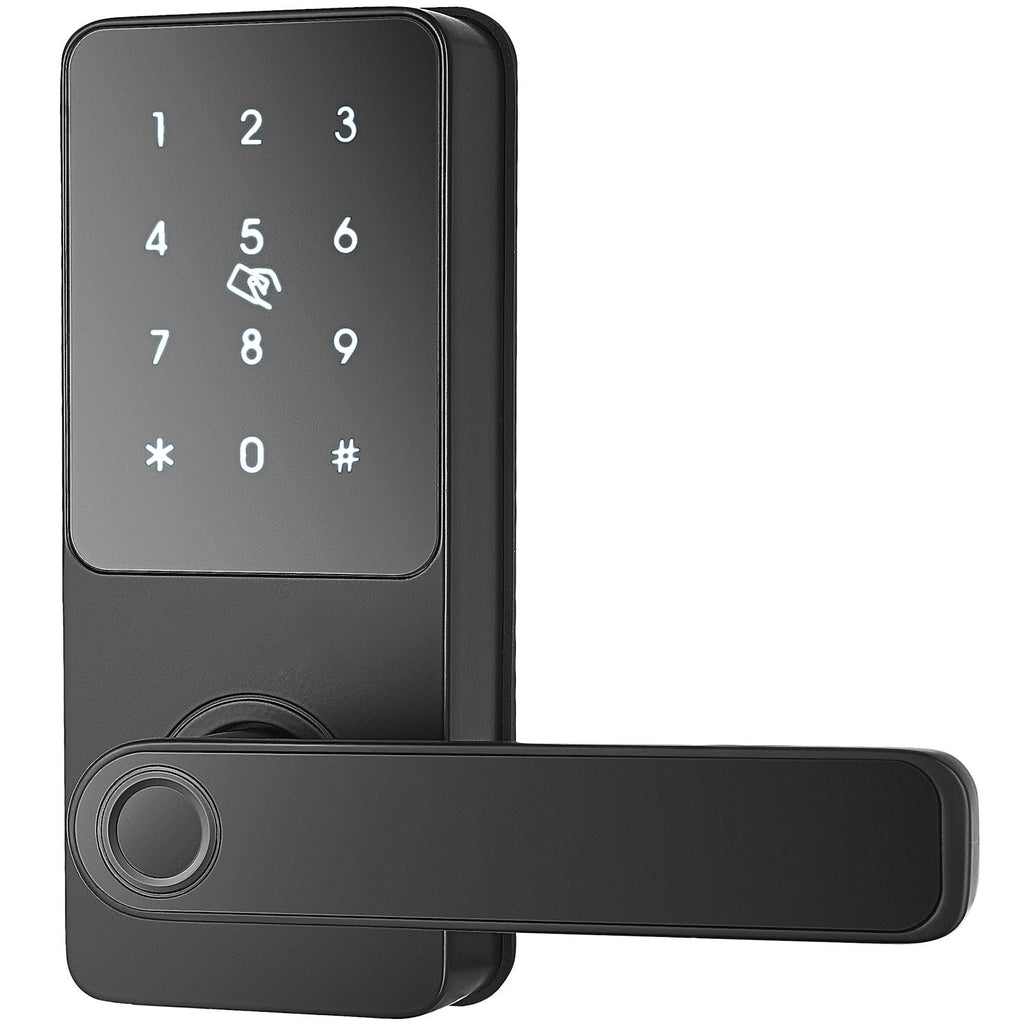Smart Lock, 5-in-1 Smart Door Knob, Fingerprint Deadbolt with App Control, Bluetooth Smart Lock, Keyless Entry Door Lock with Handle, Biometric Door Lock, Keypad Digital Door Lock for Front Door
