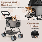 3 in 1 Pet Stroller with Removable Carrier up to 33 lbs