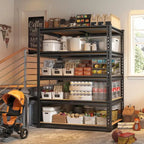 5-Tier Metal Garage Shelving Unit, Adjustable Storage Rack 35.5"W x 72"H x 15.8"D, Multi-Purpose Organizer for Garage, Basement, Utility Room, and Storage Spaces