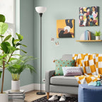 Torchiere Floor Lamp Black Minimalist Standing Light with 3-Way Switch Light Bulbs Not Included