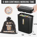 10-Sheet Strip Cut Paper Shredder, P-2 Security Level with 3.17-Gallon Basket, CD & Credit Card Shredder - Durable & Fast - Jam Proof System -ETL Certified Home Office Shredders(FBAShipping)