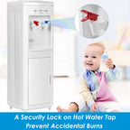 5 Gallons Hot and Cold Water Cooler Dispenser with Child Safety Lock
