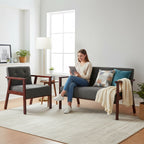 Wood Frame Accent Armchair