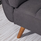 75" Flared Arm Convertible Sleeper Sofa-Dark Gray