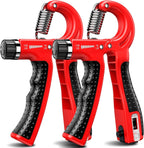 KDG Hand Grip Strengthener 2 Pack Adjustable Resistance 10-130 Lbs Forearm Exerciser，Grip Strength Trainer for Muscle Building and Injury Recovery for Athletes